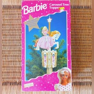 BARBIE Rare 1997 MR. CHRISTMAS Carousel Horse Tree Topper NIB, Tested